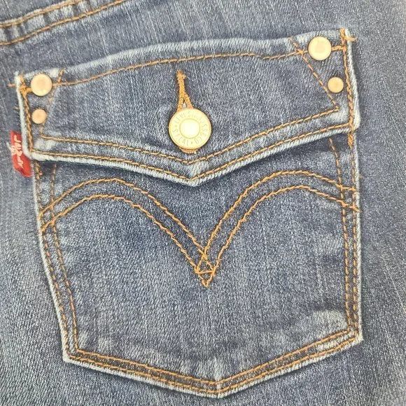Levis 526 Blue Jeans Womens Sz 6 Slender Boot Cut Medium Wash Work Western Rodeo - Picture 9 of 12